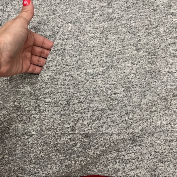 BDG Gray and Red Crewneck Sweater with Contrast Trim - Picture 3 of 6